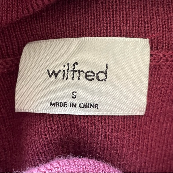 Aritzia Wilfred Rebecca Frosted Plum Purple Knit Turtleneck Long Sleeve Dress - Picture 7 of 13